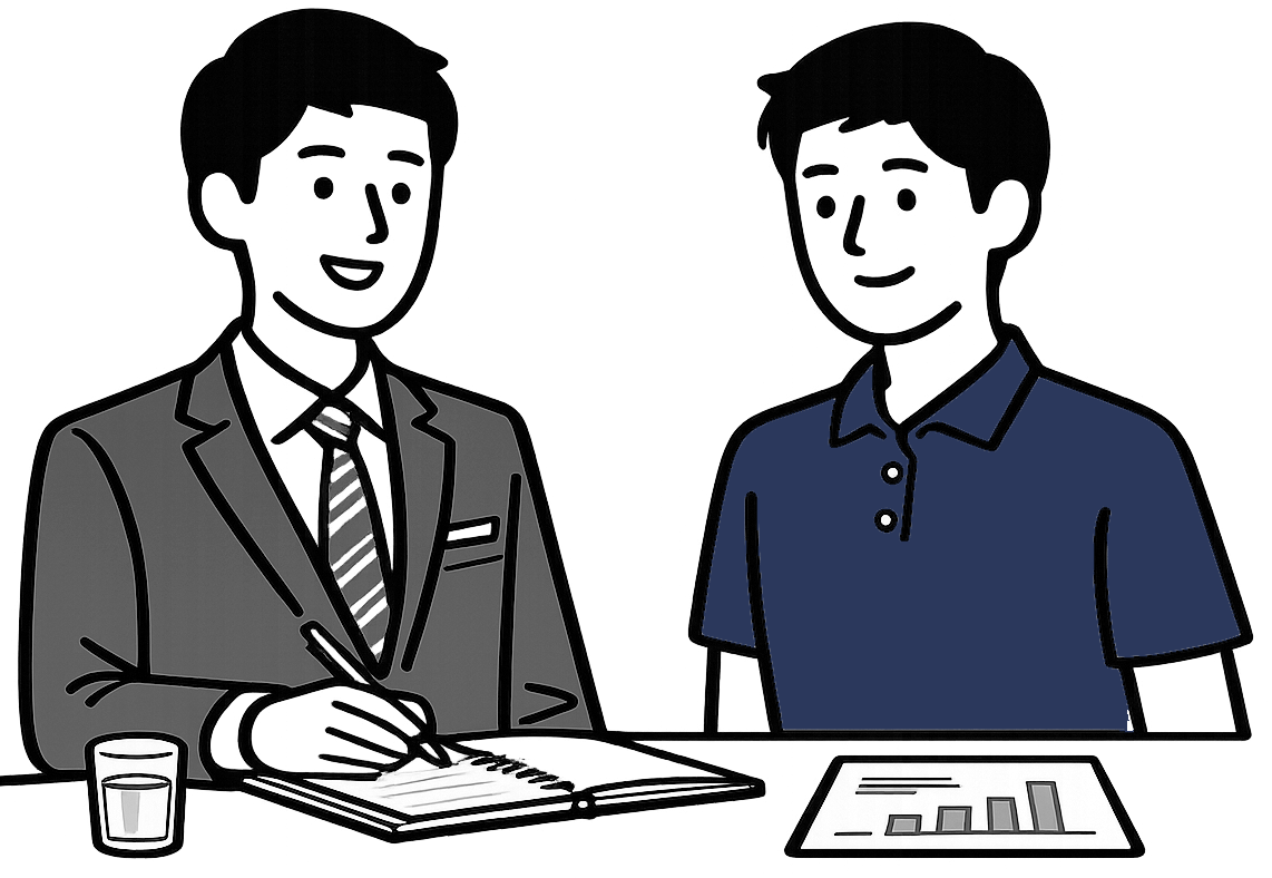 打ち合わせのイラスト
