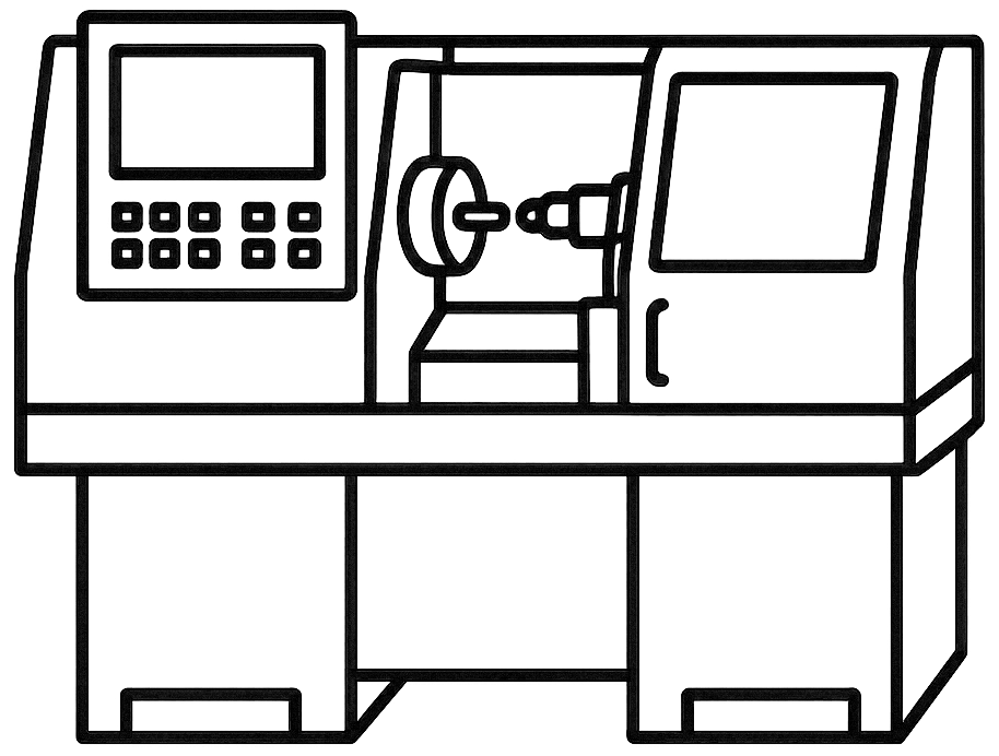 CNC旋盤のイラスト